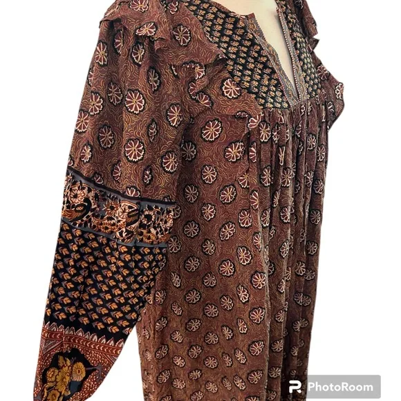 FRYE Jenna Bohemian Aniversary Collection ruffle midi dress Size XS - Picture 10 of 10